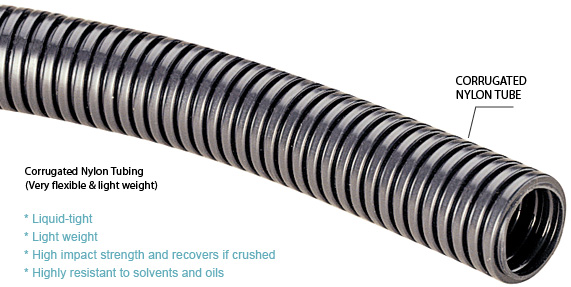 Nylon corrugated flexible conduit