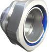Delikon straight stainless steel liquid tight connector for food industry electrical wiring